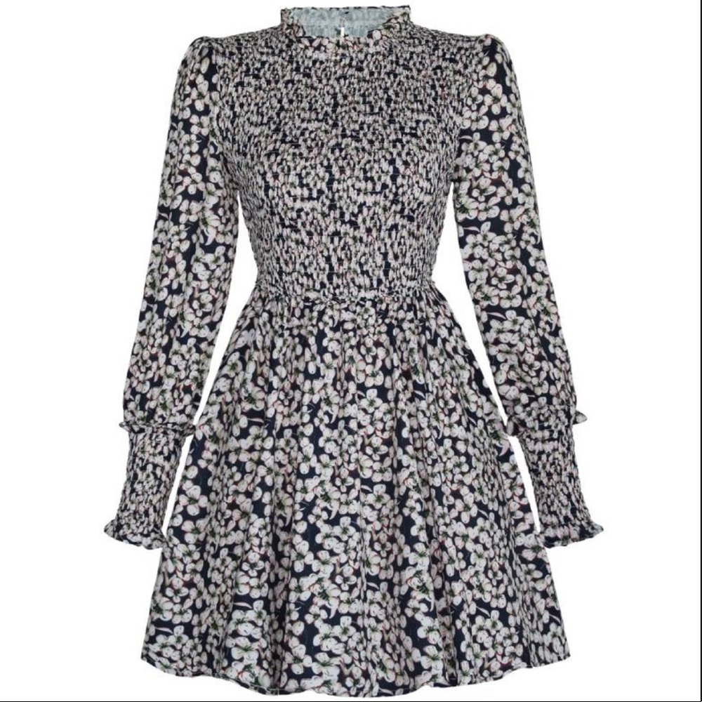 Cherry Blossom Empire Babydoll Dress - Picture 2 of 12